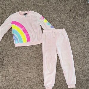 Pink Rainbow Kids Sweatshirt and Joggers Set